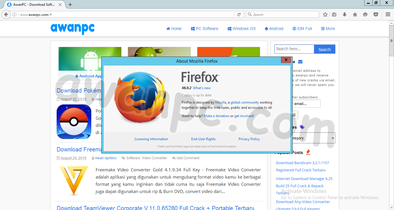 Firefox 48.0 For Mac